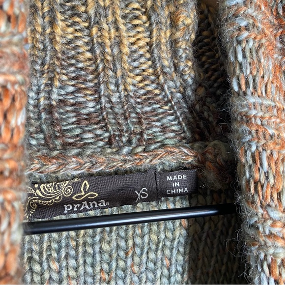 Prana Women’s XS Autum Rein Wool Blend Turtleneck Knit Sweater Pullover Brown - Picture 5 of 10